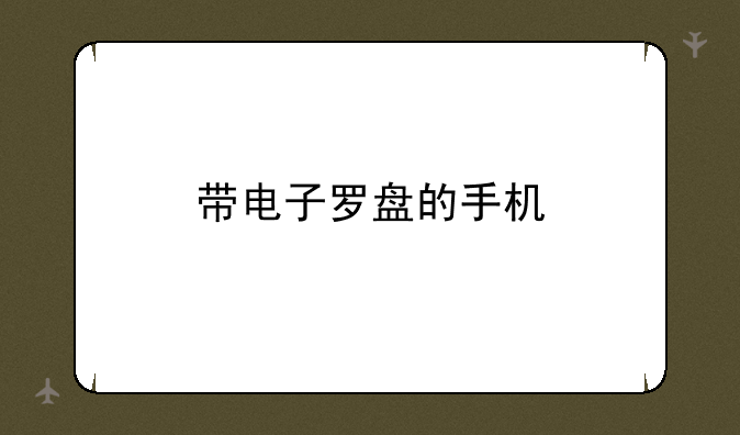 带电子罗盘的手机