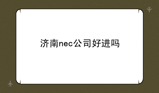 济南nec公司好进吗