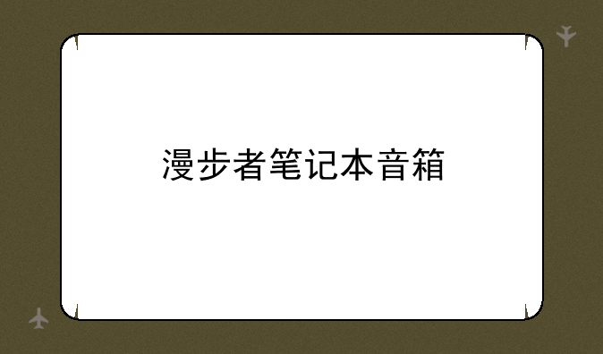 漫步者笔记本音箱