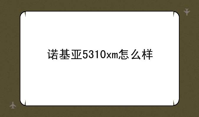 诺基亚5310xm怎么样