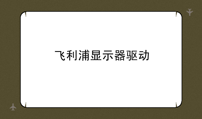 飞利浦显示器驱动