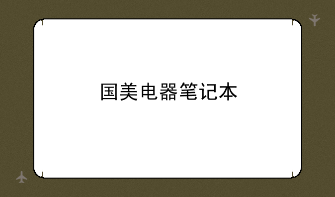国美电器笔记本
