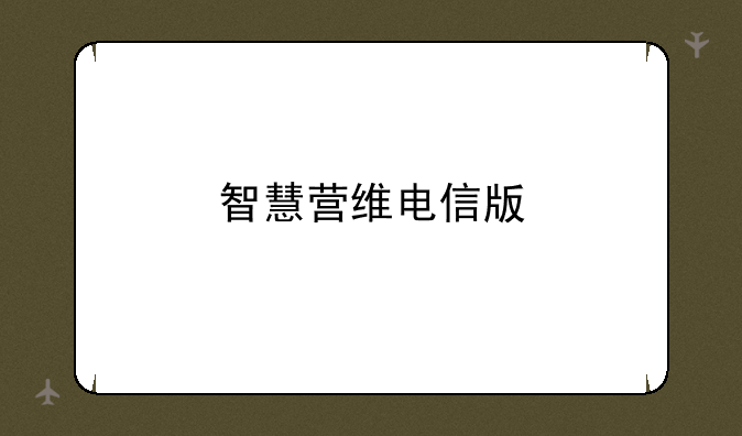 智慧营维电信版