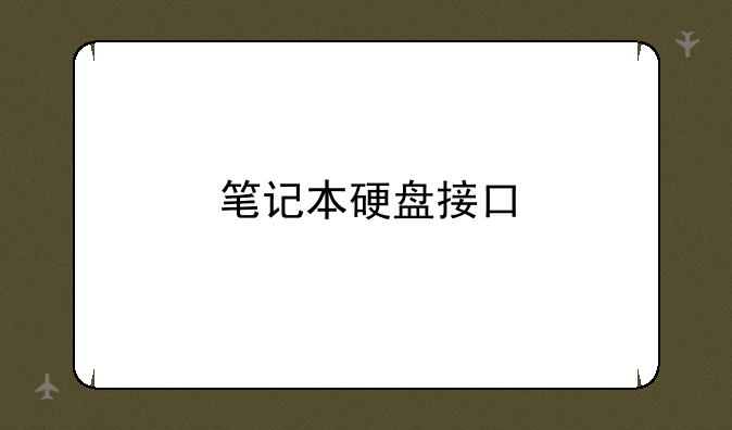 笔记本硬盘接口