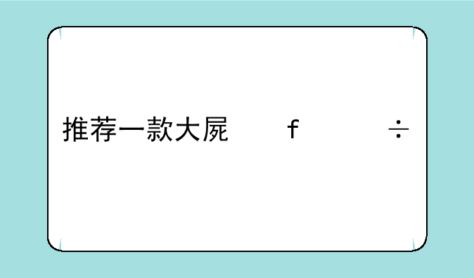 推荐一款大屏智能手机。