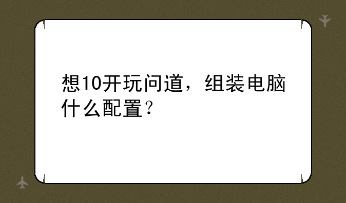 想10开玩问道，组装电脑什么配置？