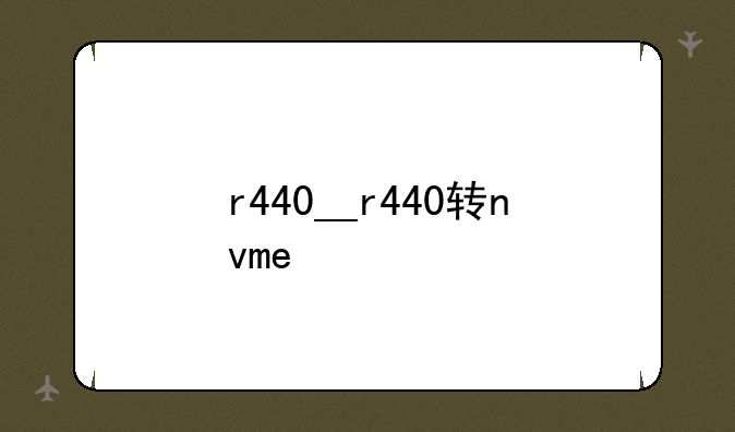 r440__r440转nvme