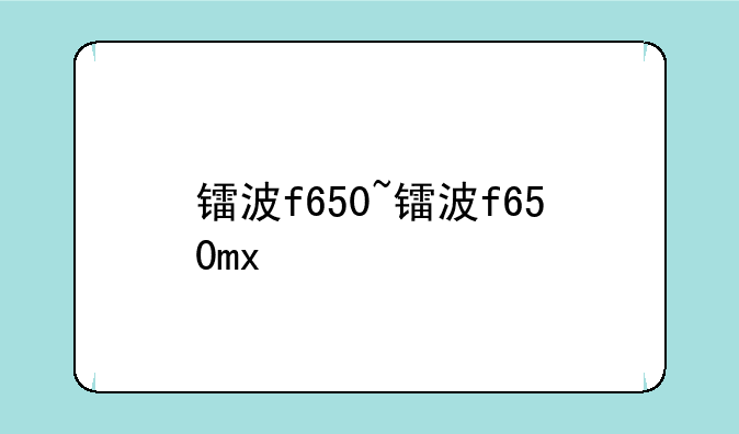 镭波f650~镭波f650mx