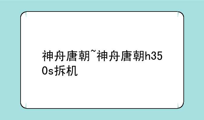 神舟唐朝~神舟唐朝h350s拆机