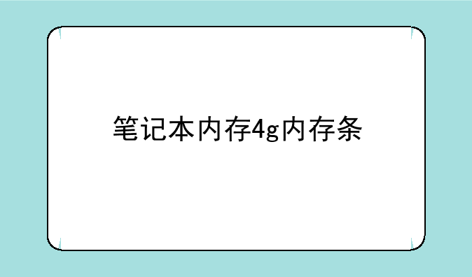 笔记本内存4g内存条