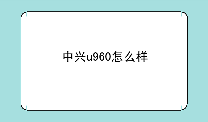 中兴u960怎么样