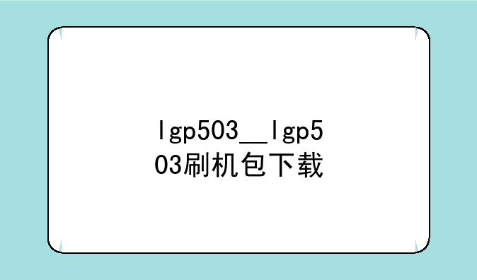 lgp503__lgp503刷机包下载