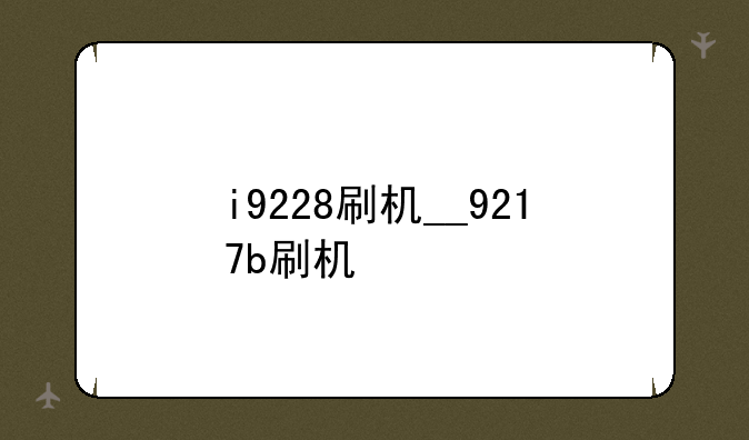 i9228刷机__9217b刷机